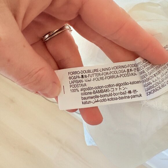 Zara Peter Pan Collar Linen Blend Short Dress NWT White Size Small - Picture 8 of 9